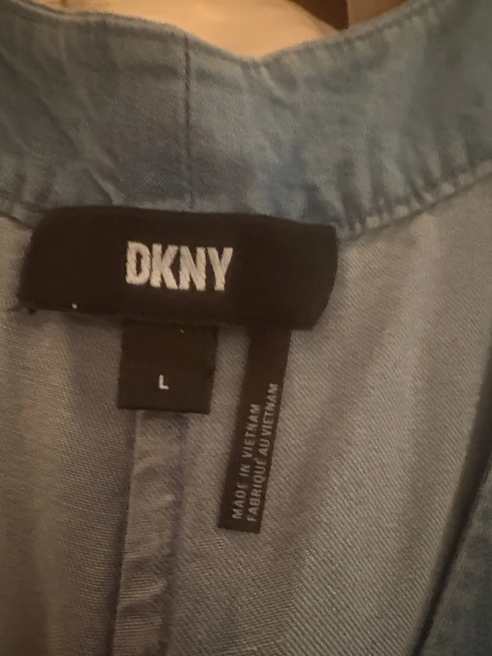 DKNY Chambray Blue Sleeveless V-Neck Maxi Dress - Picture 2 of 3